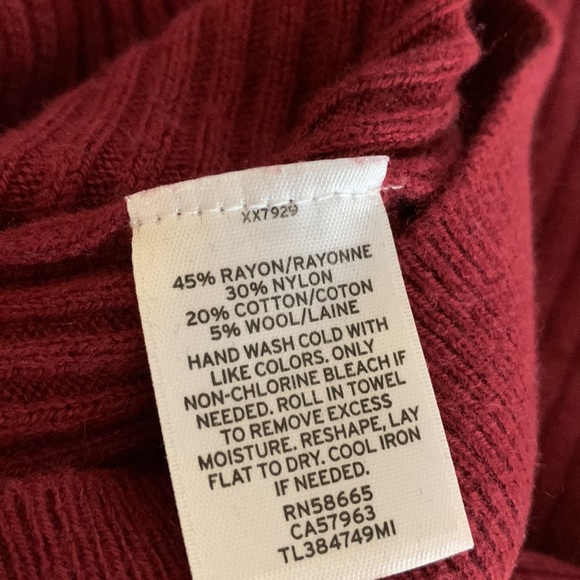 Leith faux wrap sweater, maroon/burgundy color, M - Picture 5 of 5